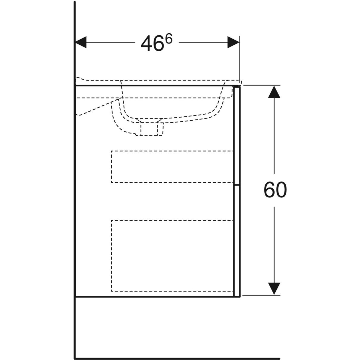 Tvättställsskåp Ifö Elegant med 4 Lådor