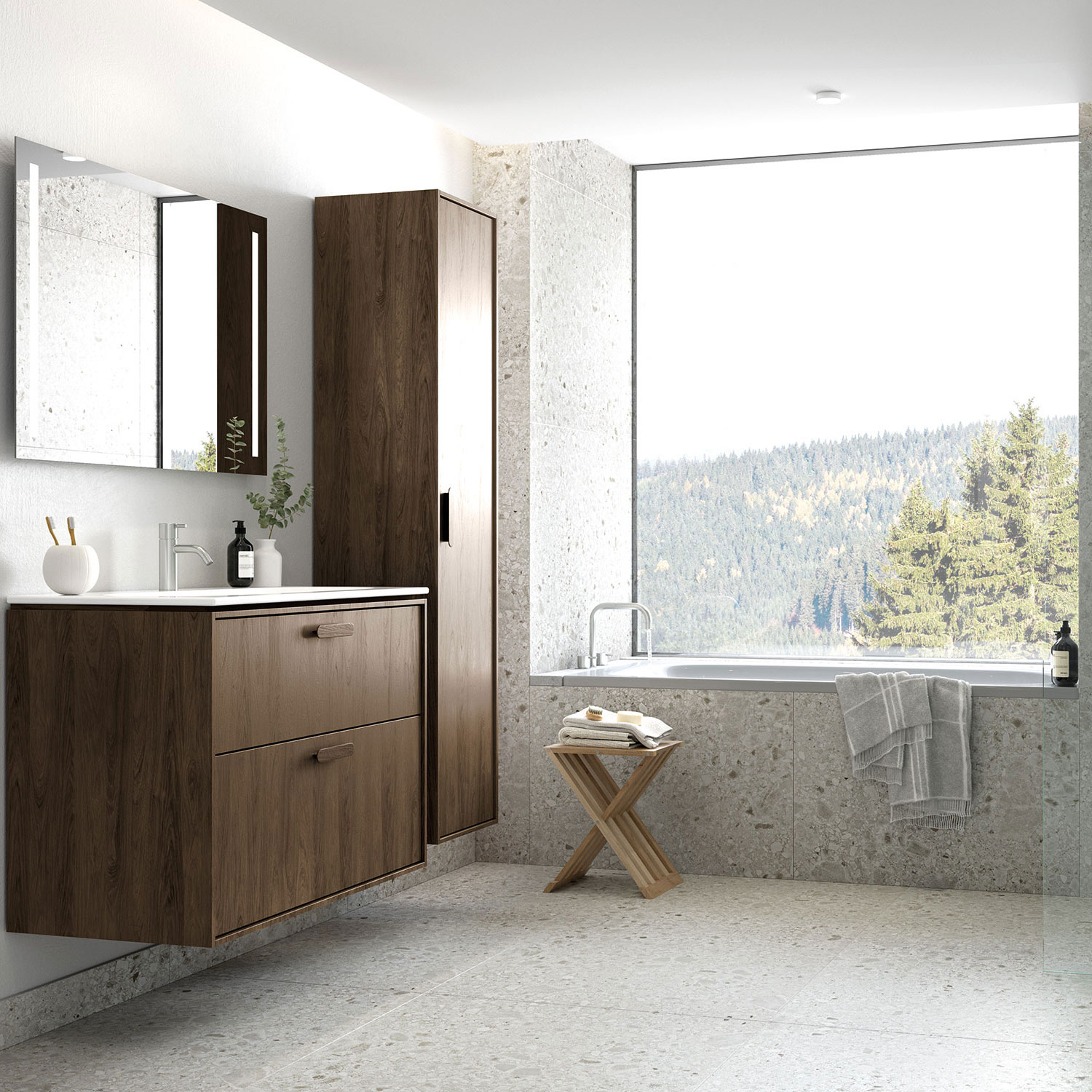 Tvättställsskåp Ifö Sense Art Smal Design 90 med 2 Lådor