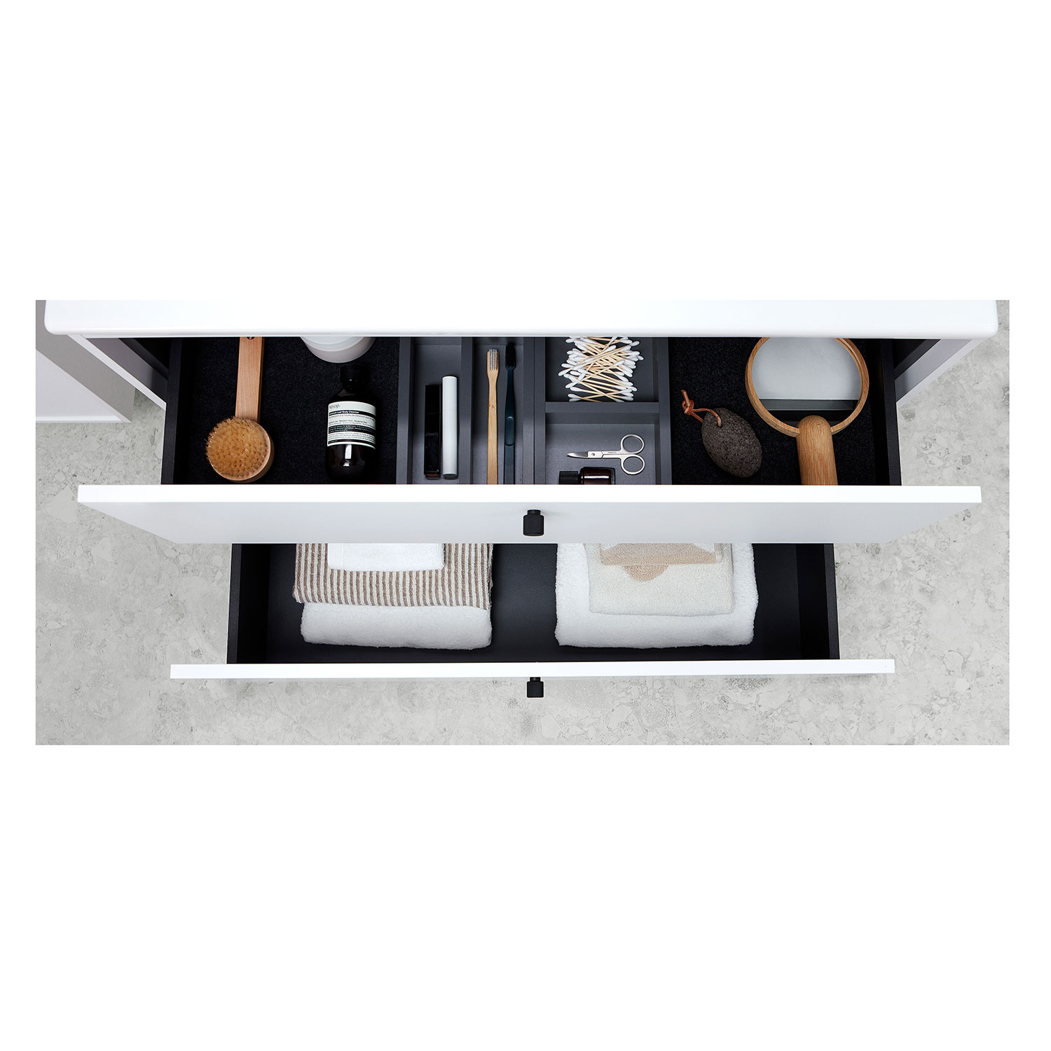 Tvättställsskåp Ifö Sense Art Smal Design 90 med 2 Lådor