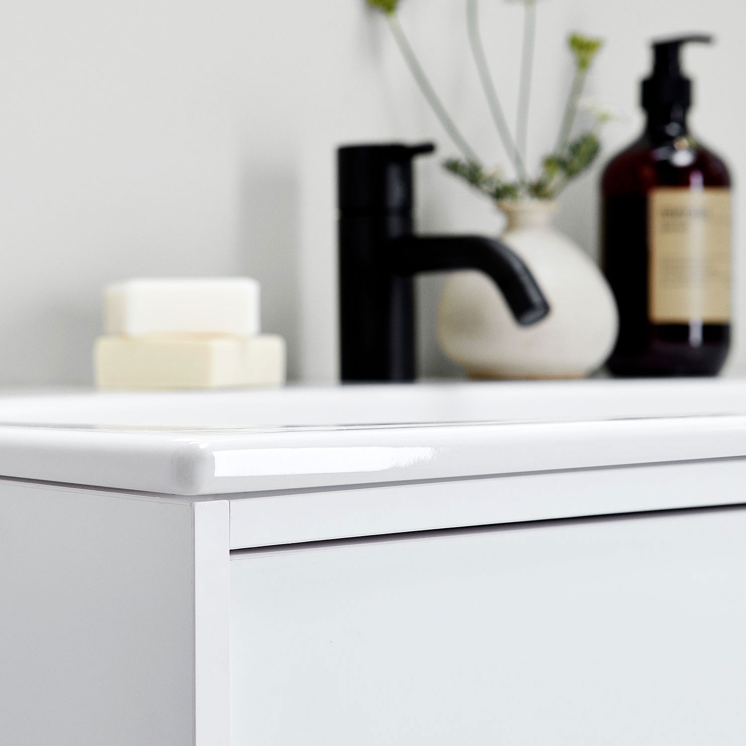 Tvättställsskåp Ifö Sense Art Smal Design 90 med 2 Lådor