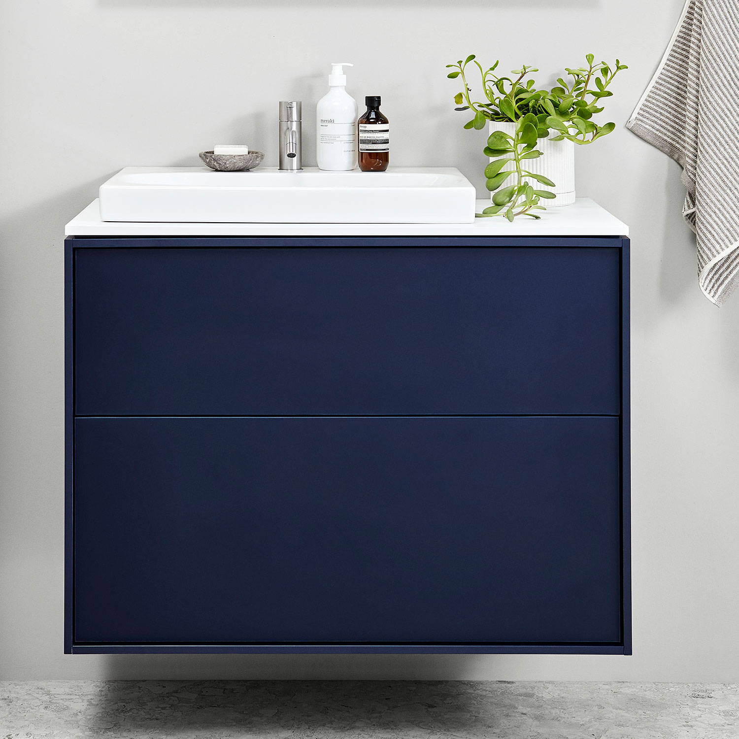 Tvättställsskåp Ifö Sense Art med Bänkskiva och 2 Lådor