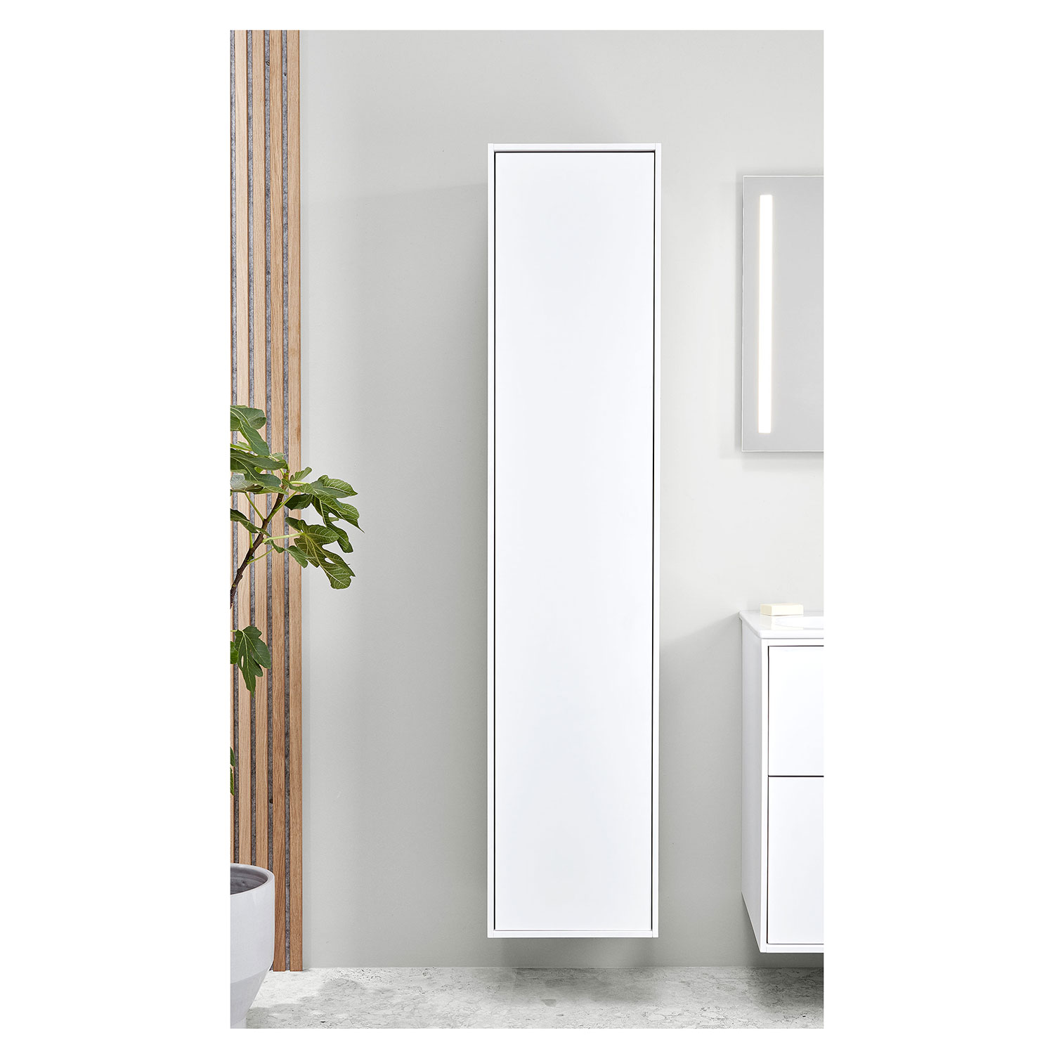 Högskåp Ifö Sense Art med en Dörr och en Innerspegel