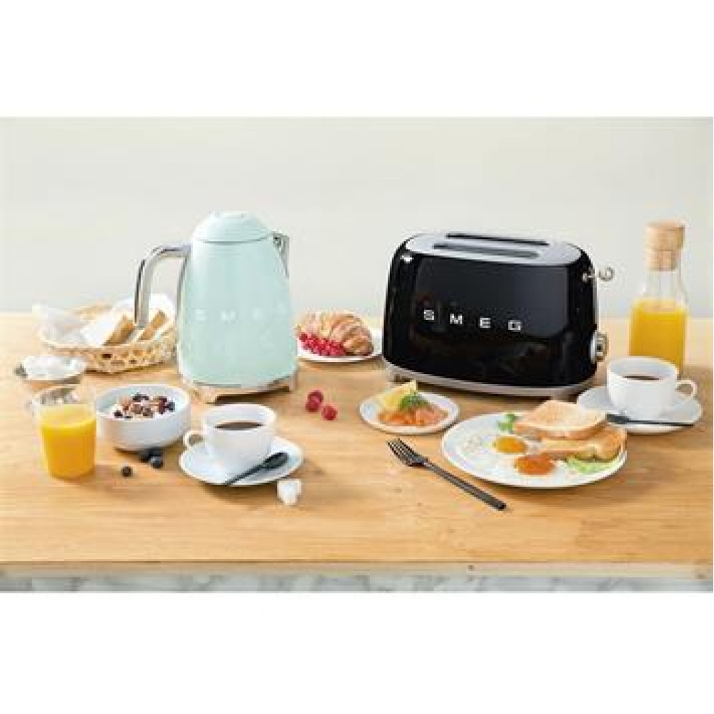 Vannkoker Smeg KLF03BLEU Retro Sort med Rustfritt Stål