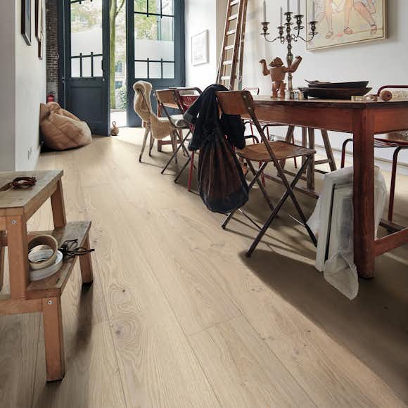 Parkettgolv Meister PD 400 Off-White Oak Lively 1-Stav Ultramatt Lack