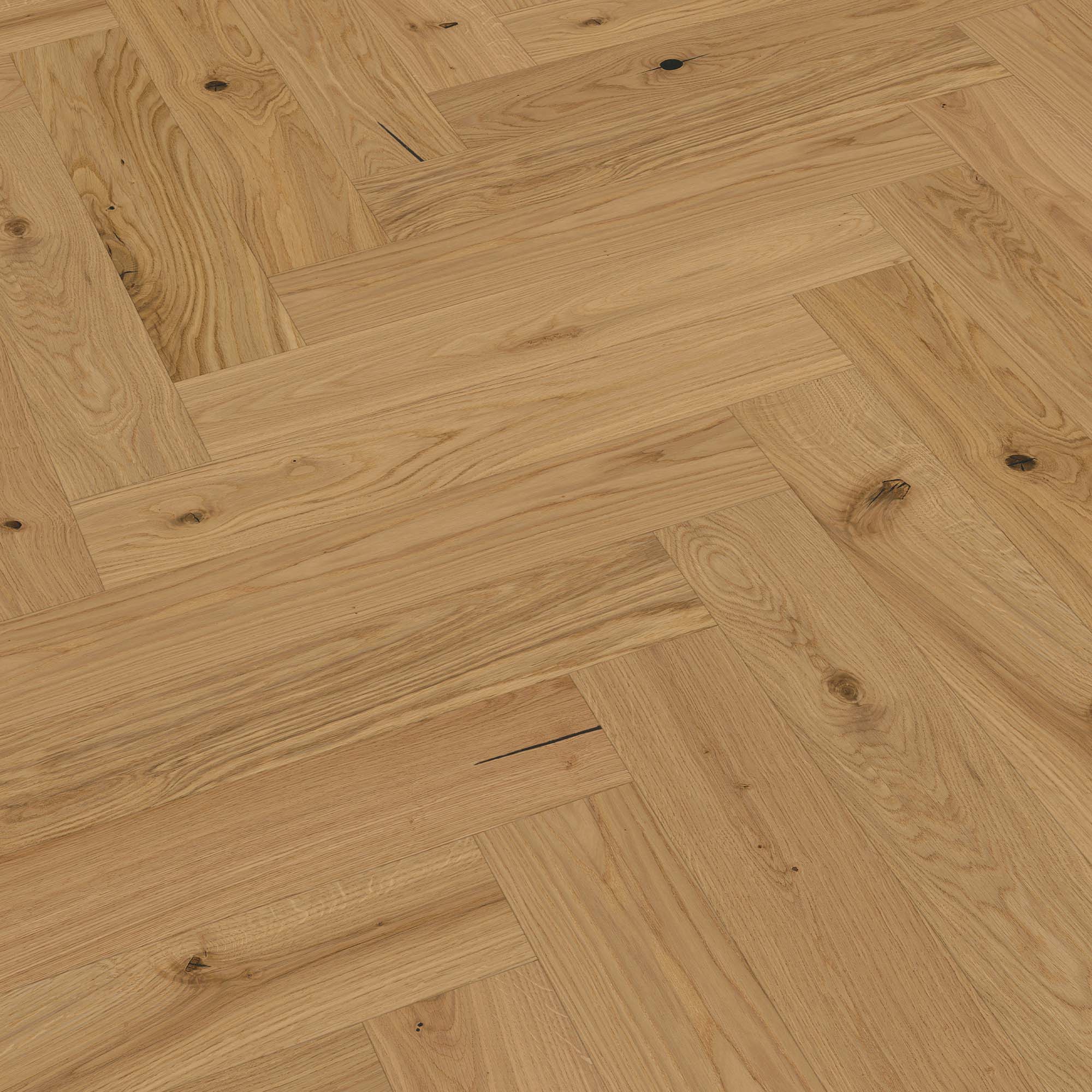 Parkettgolv Meister 9002 PS 500 Borstad Ultramattlackad Ek Fiskbensparkett