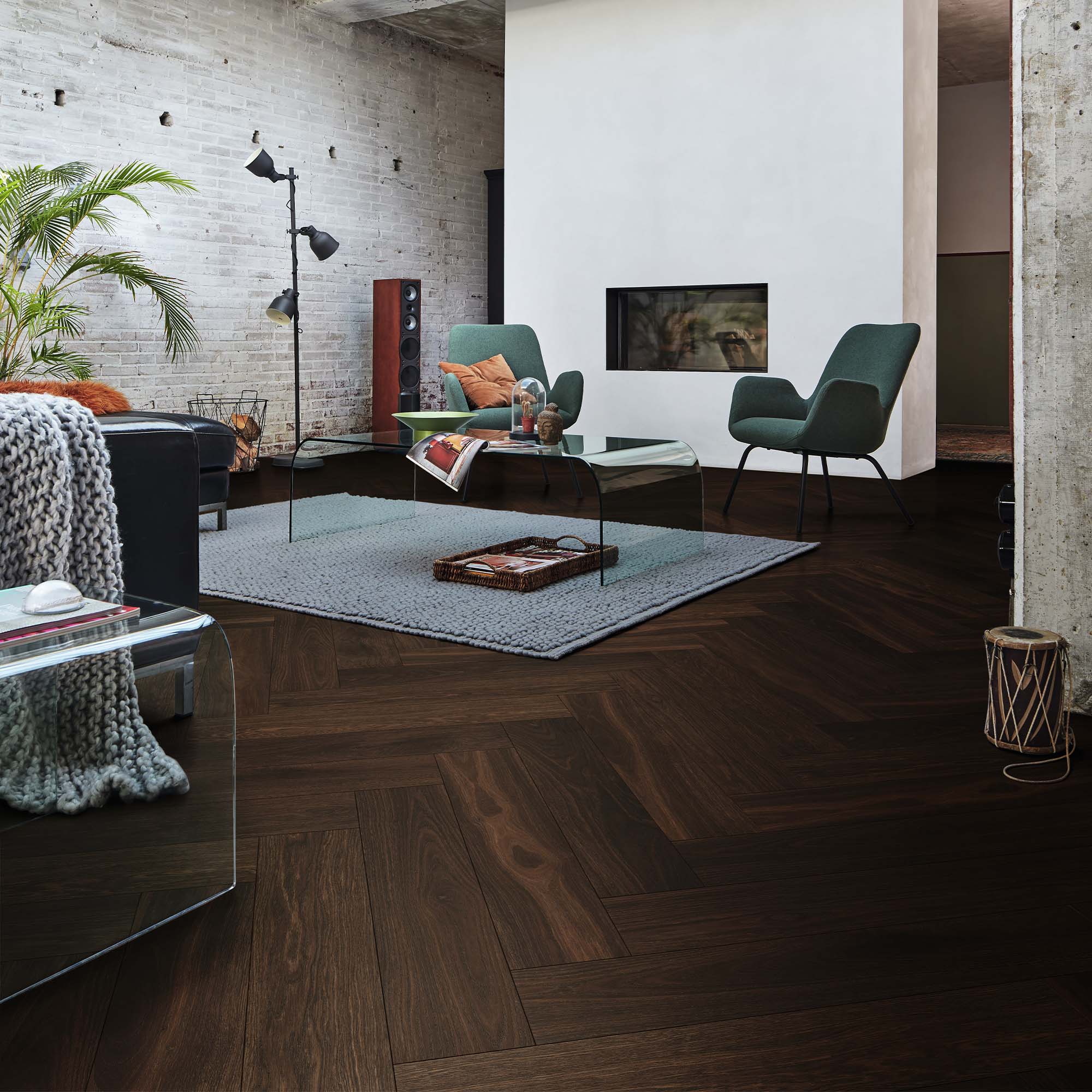 Parkettgolv Meister 9018 PS 500 Borstad Ultramattlackad Ek Fiskbensparkett