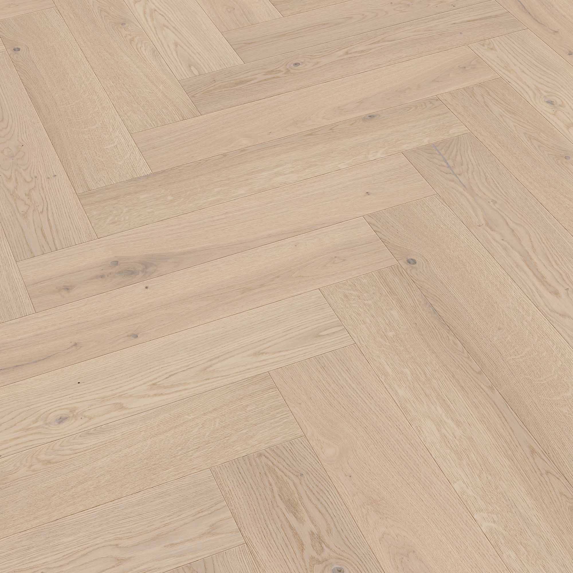 Parkettgolv Meister 9021 PS 500 Borstad Ultramattlackad Ek Fiskbensparkett