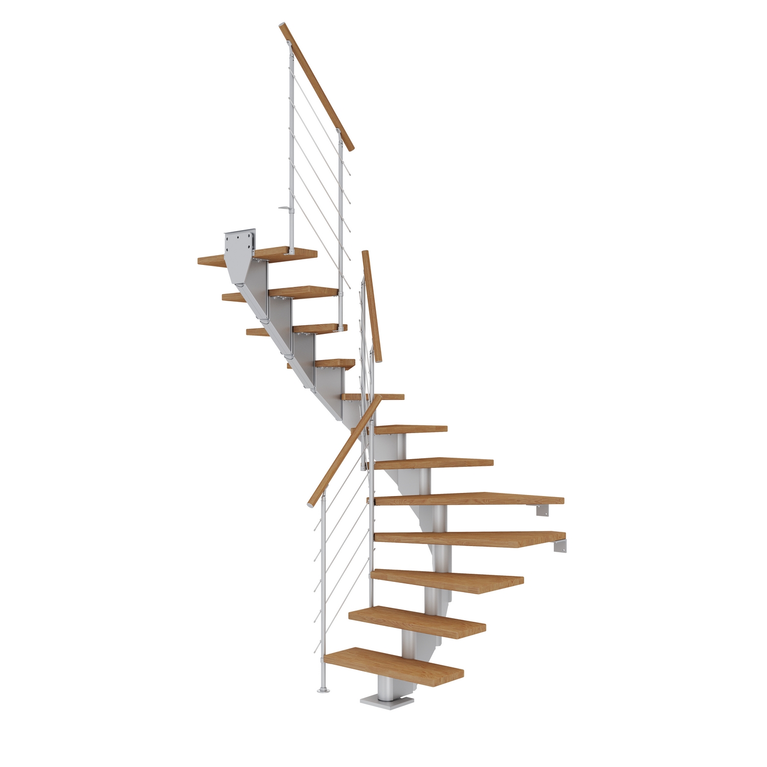 Plassbesparende Trapp Dolle Hamburg Eik Oljet 1/2-Sving Style6