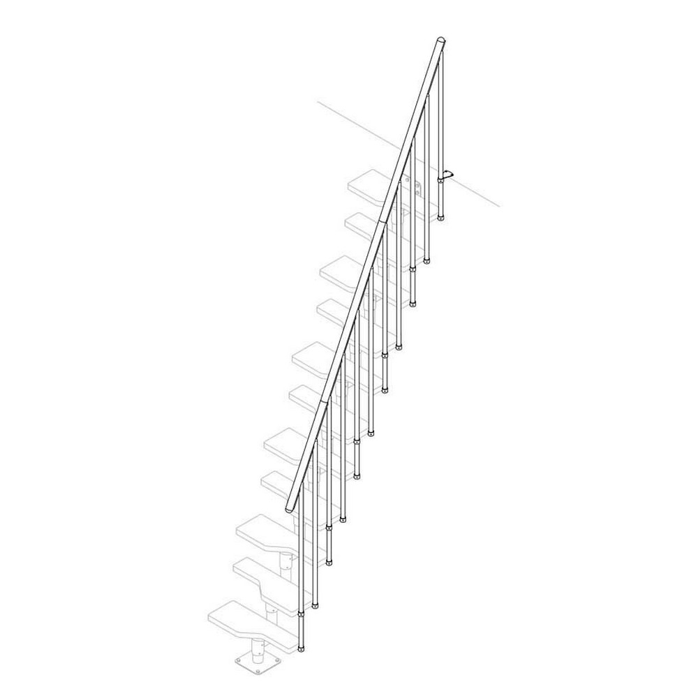 Plassbesparende Trapp Dolle Atlanta II med Ekstra Rekkverksf