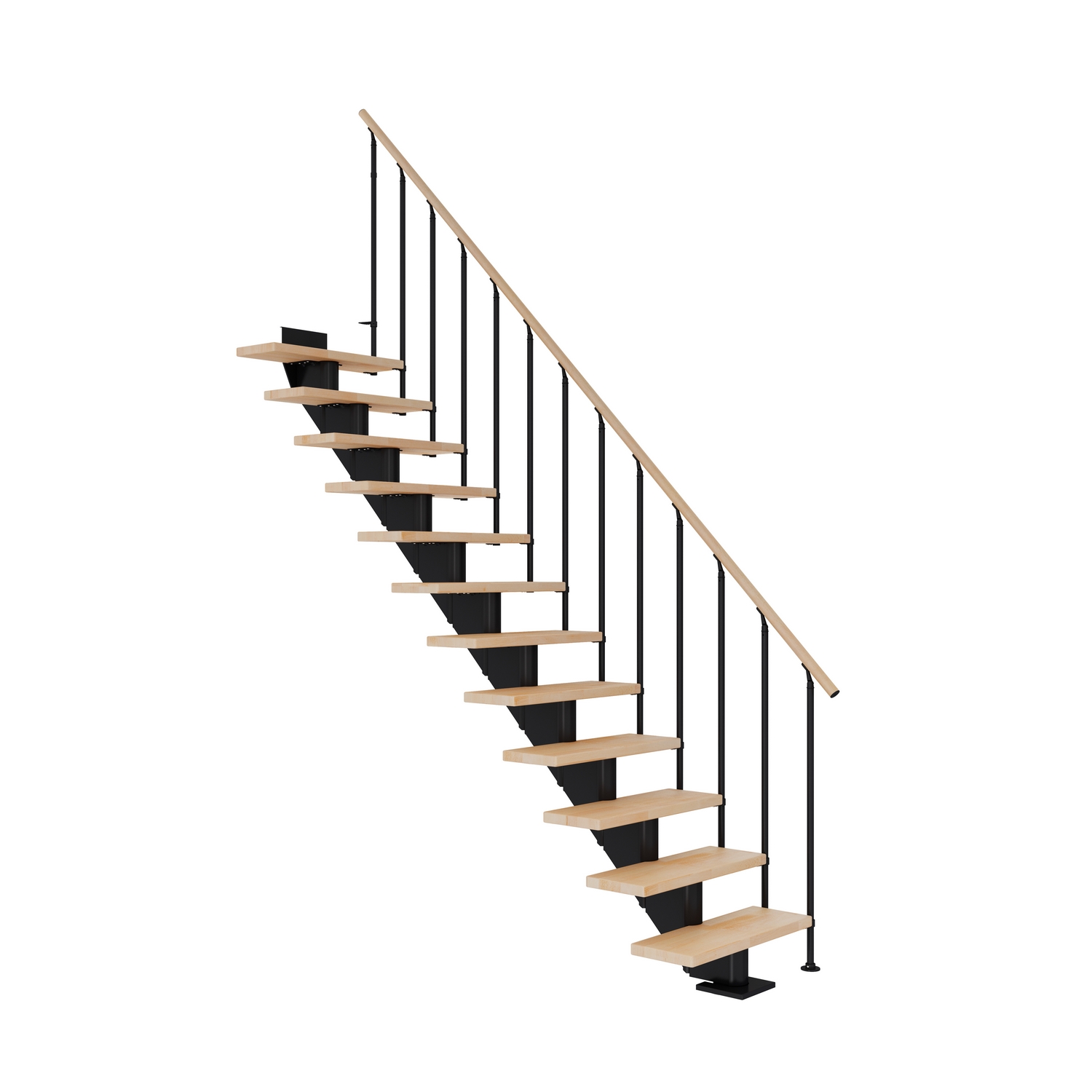 Spartrappa Dolle Hamburg Bok Oljad Rak Classic II Svart, LxB: 2420x890 mm