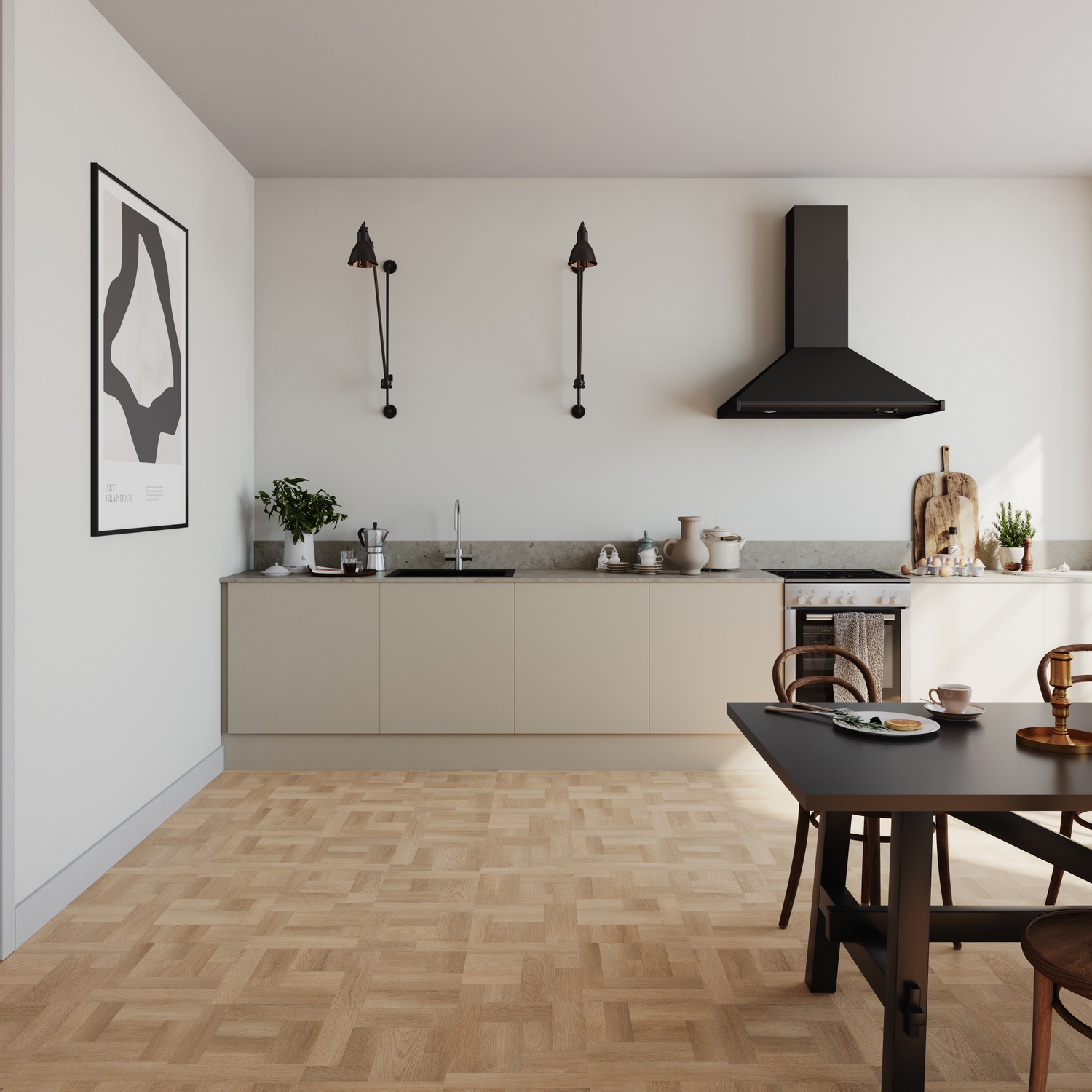 Laminatgulv Tarkett Woodstock XL Patchwork Blonde