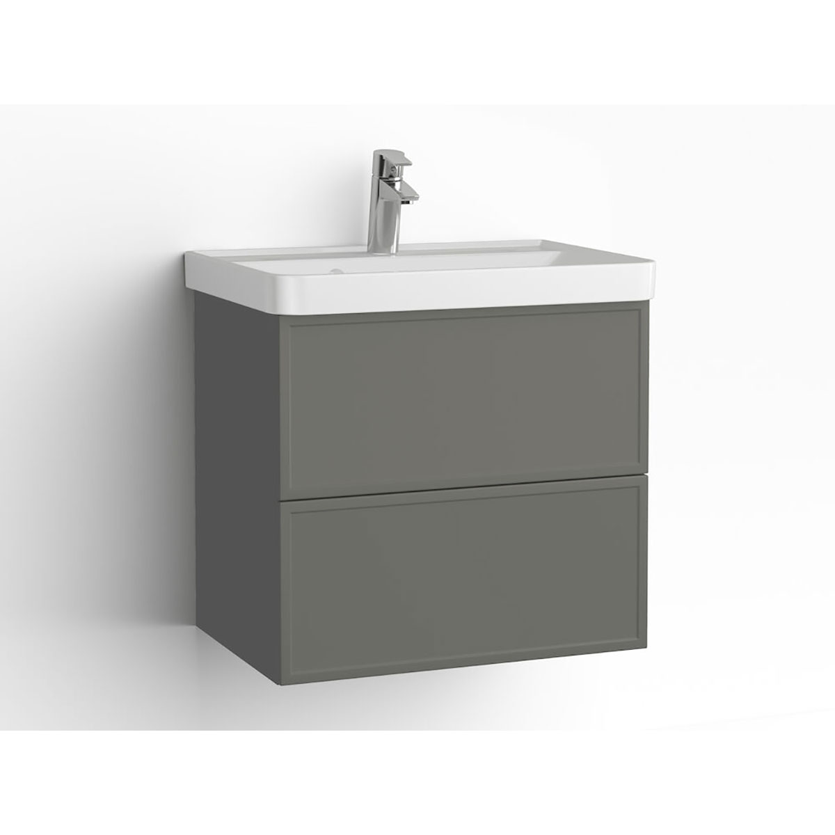 Tvättställsskåp Vedum Mezzo 600 med 2 Lådor | badrum - badrumsmobler - tvattstallsskap-och-kommod | KakelKungen