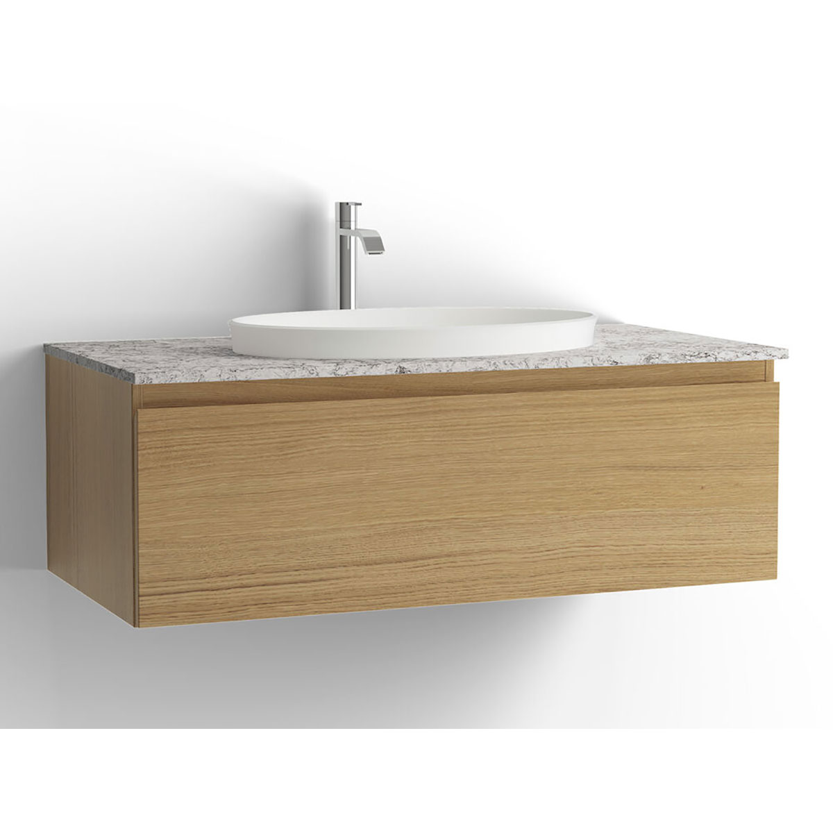 Tvättställsskåp Vedum Flow 1000 med 1 Låda