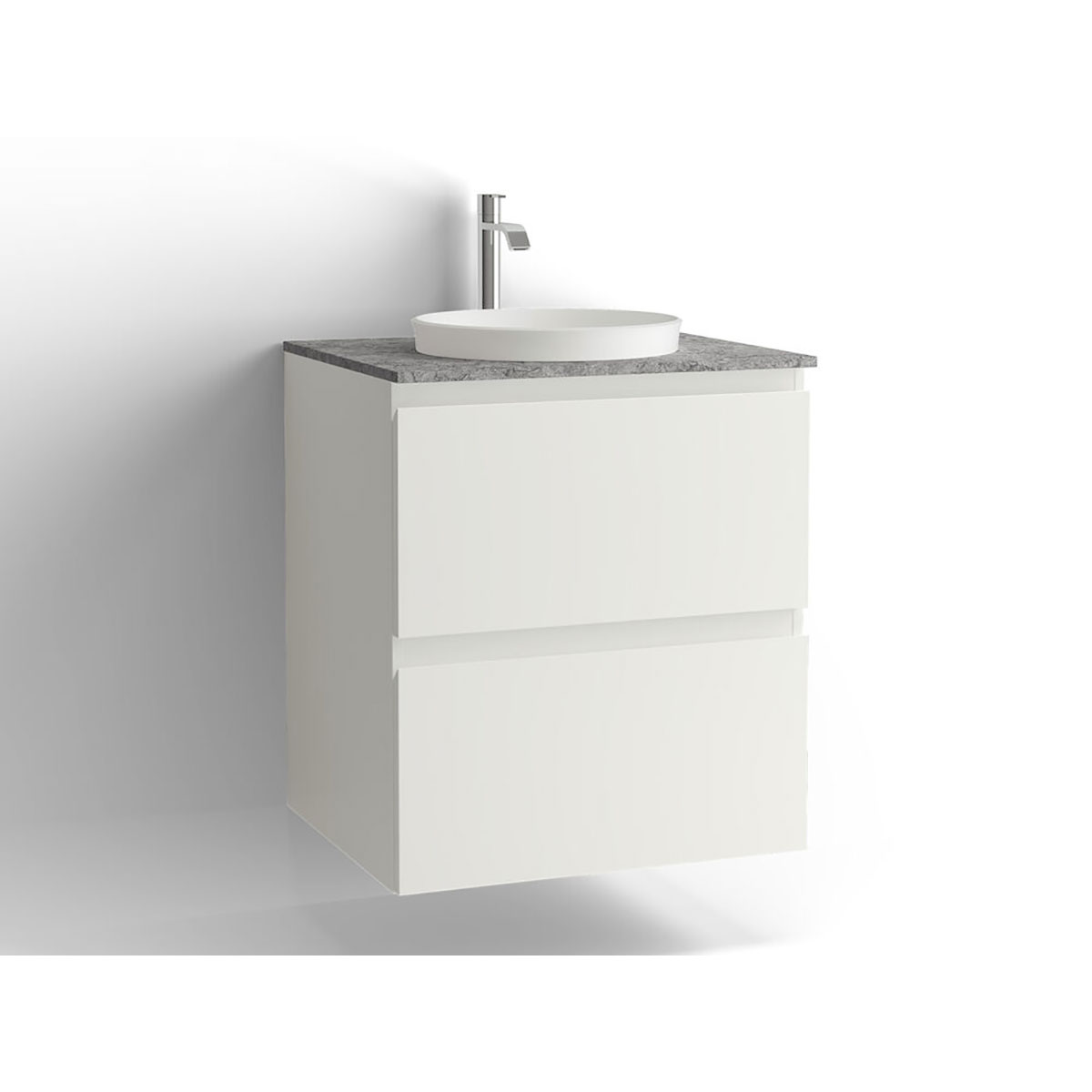 Tvättställsskåp Vedum Flow 600x478 med 2 Lådor | badrum - badrumsmobler - tvattstallsskap-och-kommod | KakelKungen