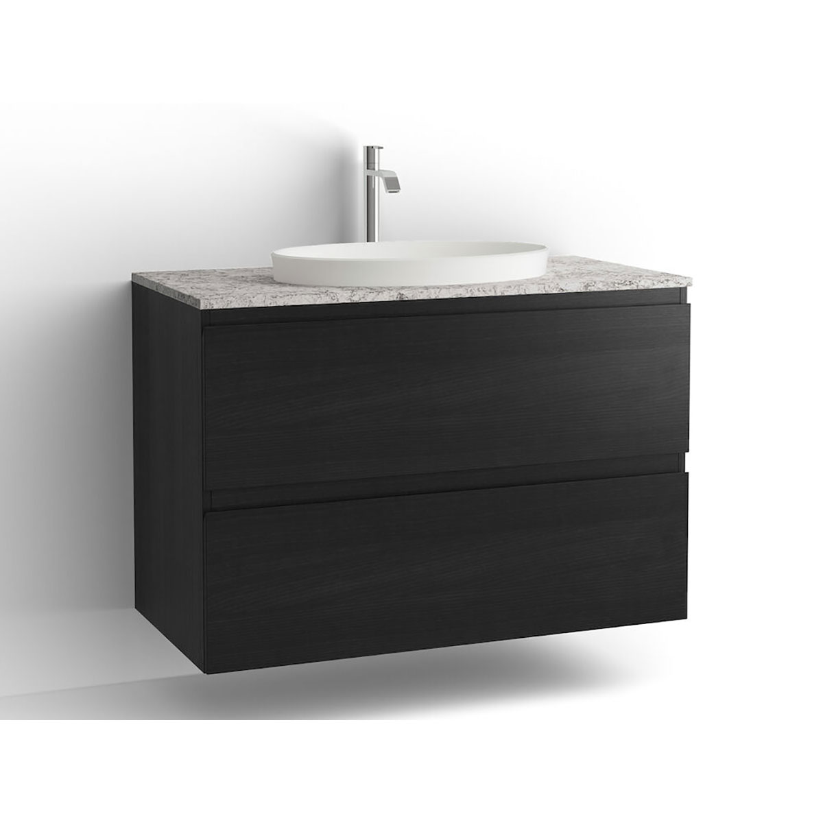 Tvättställsskåp Vedum Flow 1000 med 2 Lådor | badrum - badrumsmobler - tvattstallsskap-och-kommod | KakelKungen