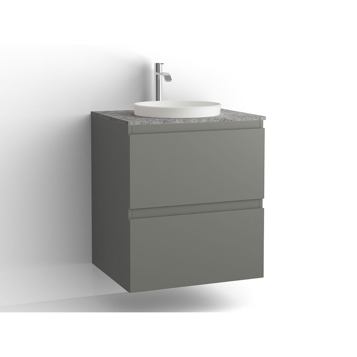 Tvättställsskåp Vedum Flow 600x478 med 2 Lådor | badrum - badrumsmobler - tvattstallsskap-och-kommod | KakelKungen