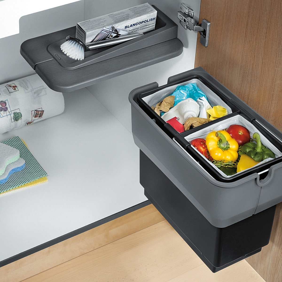 Kildesorteringsbeholder Blanco Singolo-S