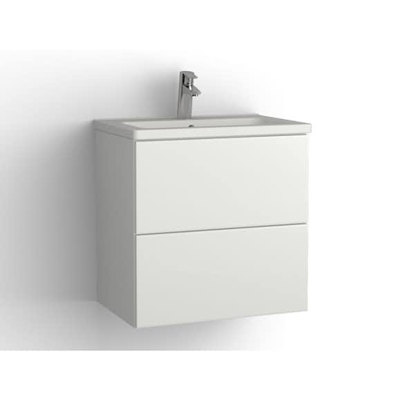 tvättställsskåp vedum free 600 compact med 2 lådor