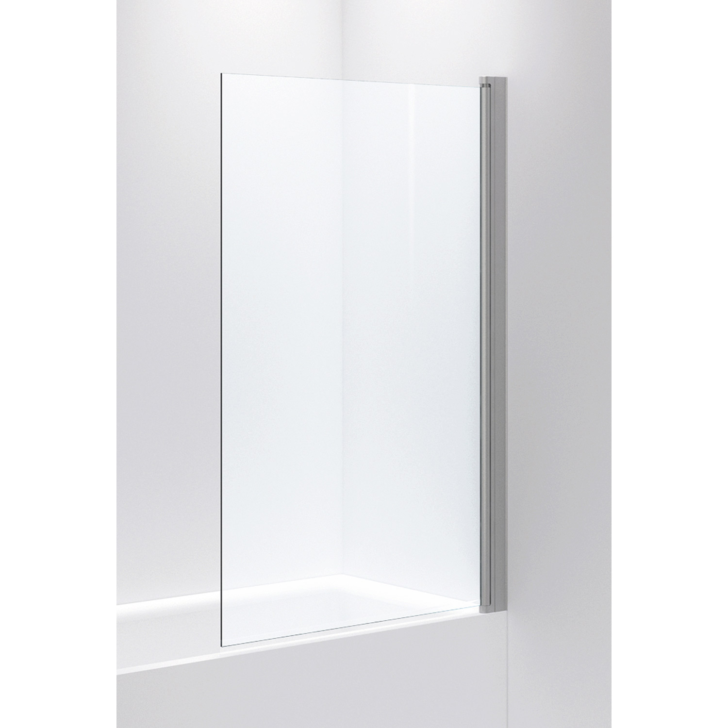 Badkarsvägg INR Linc 17 Måttanpassad Glas: Klarglas, Profil: Borstad