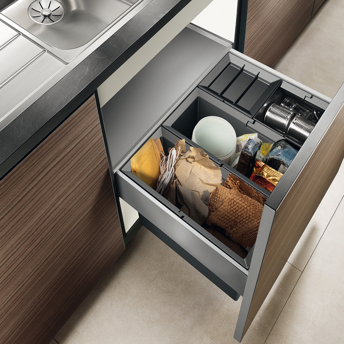 Kildesorteringsbeholder Blanco Select 60/4