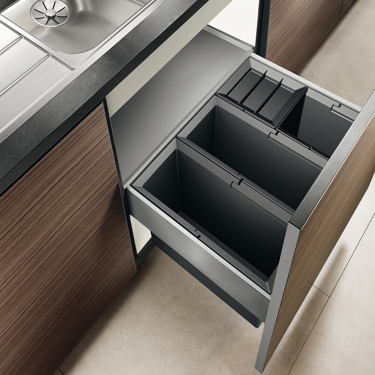 Kildesorteringsbeholder Blanco Select 60/4