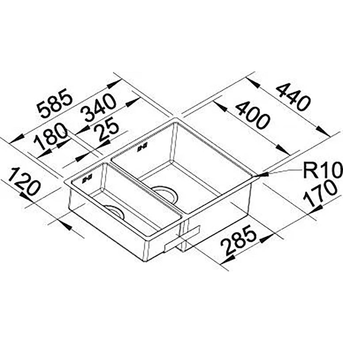 Kjøkkenvask Blanco Claron 340/180 Infino