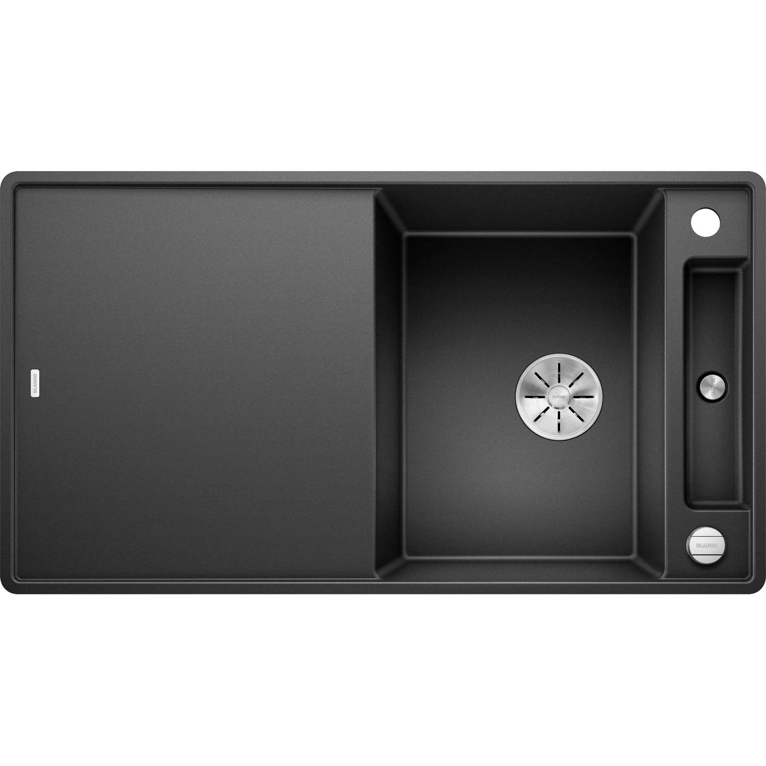 Diskbänk Blanco Axia III 5 S-F InFino Antracit , med Skärbräda i Trälaminat