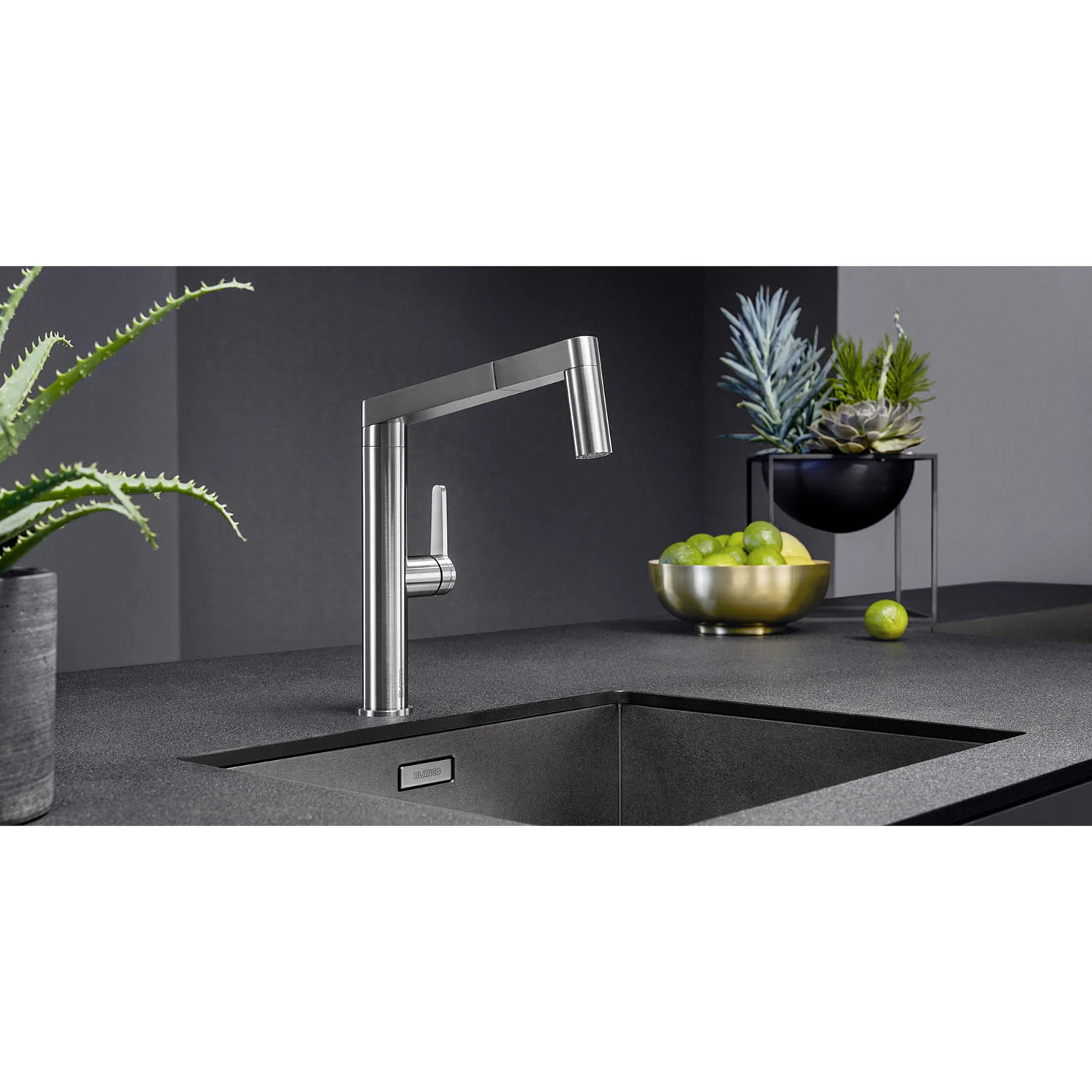 Kjøkkenvask Blanco Claron 500 Dark Steel Edition Infino