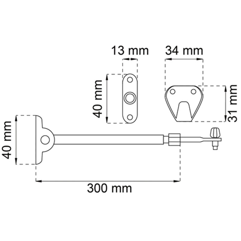 Balkongdørholder Habo 231