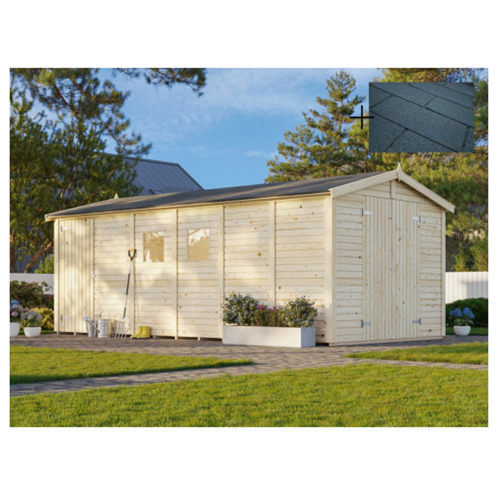 Redskapsbod Palmako Dan 14,2 m2 med Takshingel