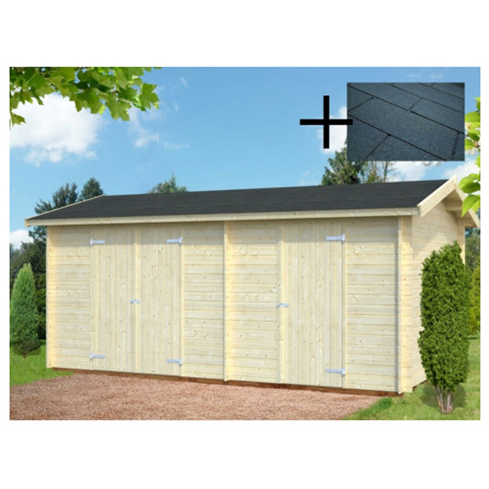 Redskapsbod Palmako Jari 8,9 m2 med Takshingel