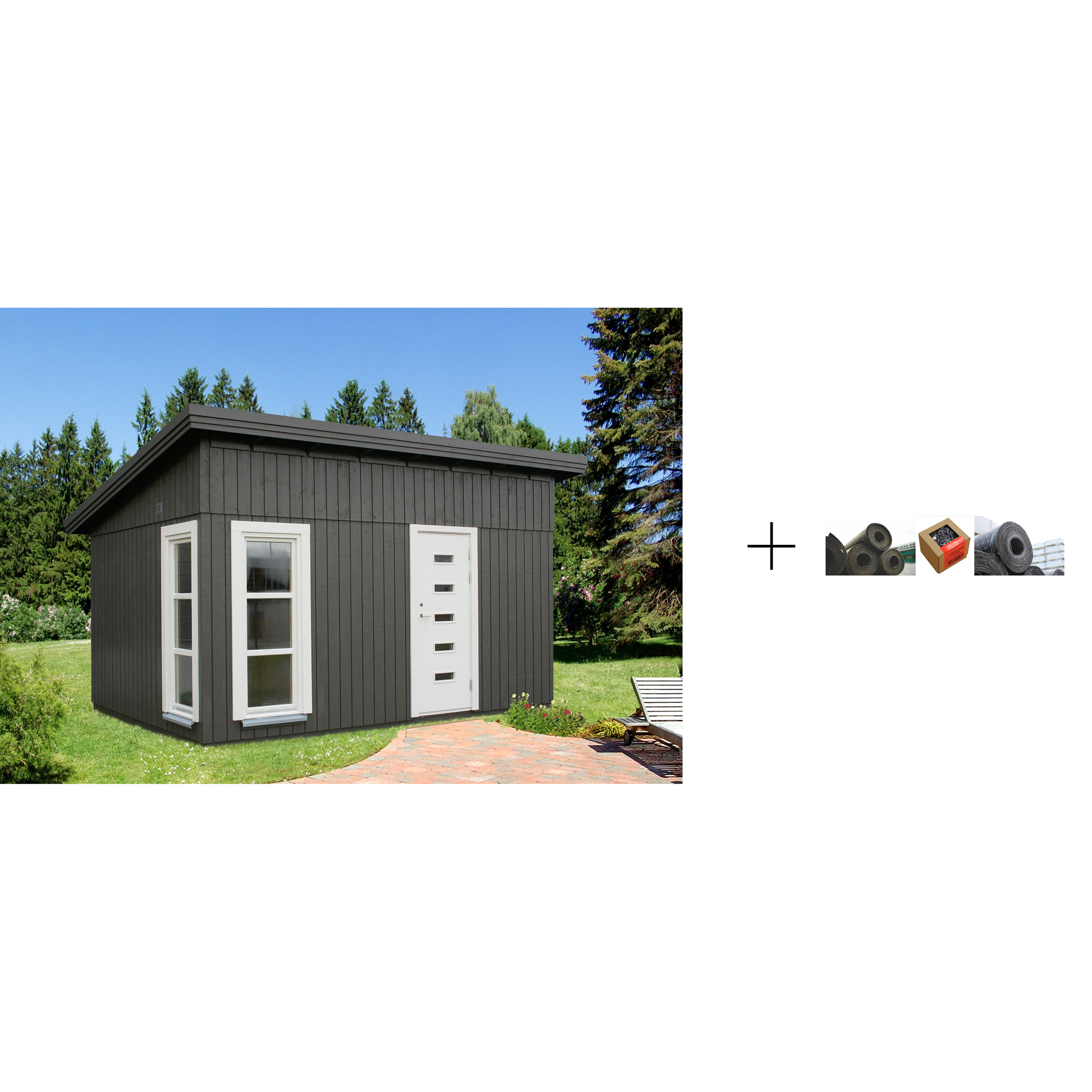 Anneks Palmako Etta 13,6 m2 med Papp, Spiker og SBS Takbelegg