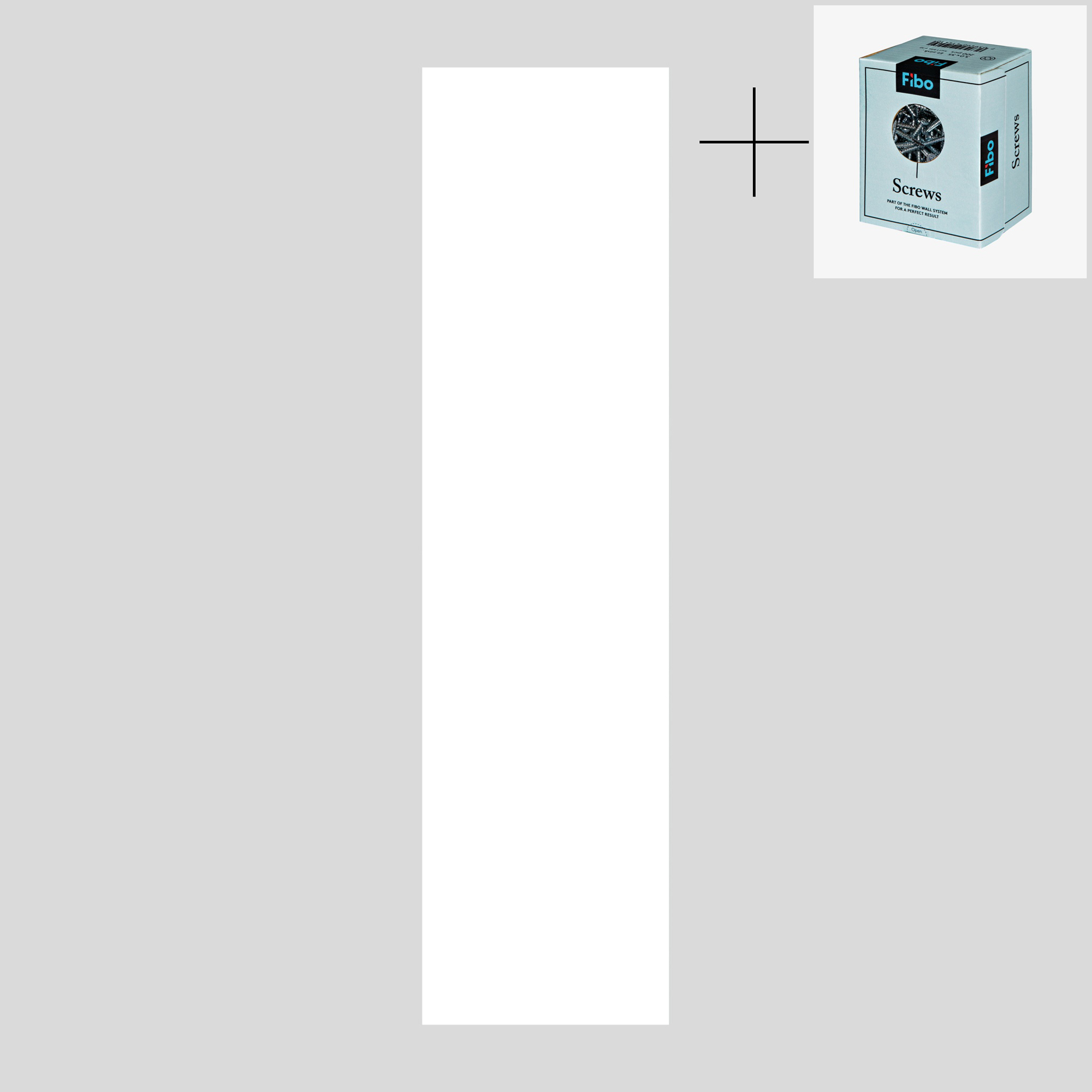 Baderomspanel Fibo 2094-M10 S White med Monteringsskruer