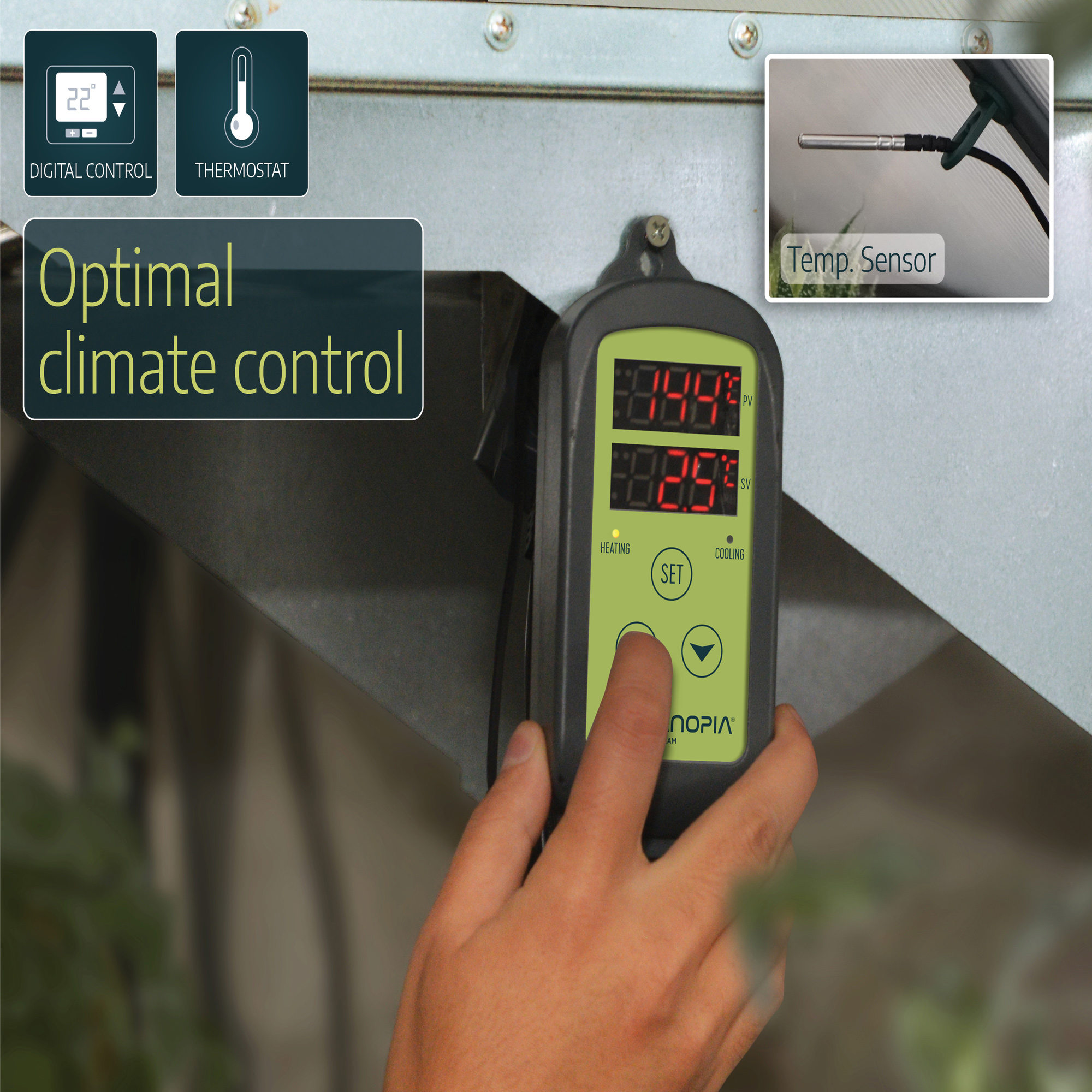 Varmevifte Canopia By Palram Bærbar 2400 W For Drivhus