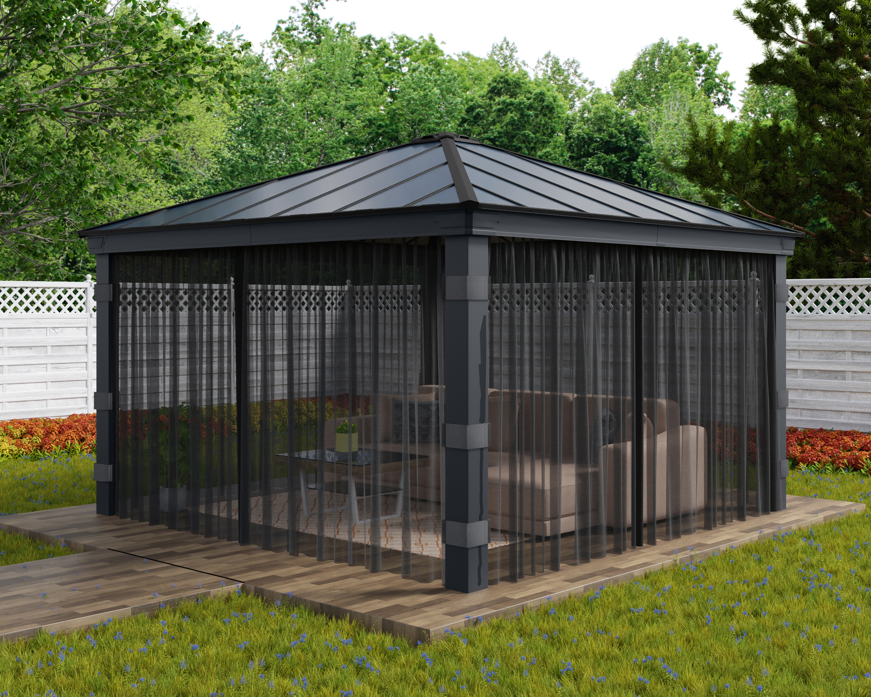 Myggnetting Canopia by Palram 4-pk til Dallas Paviljong 4,2X4,2 m