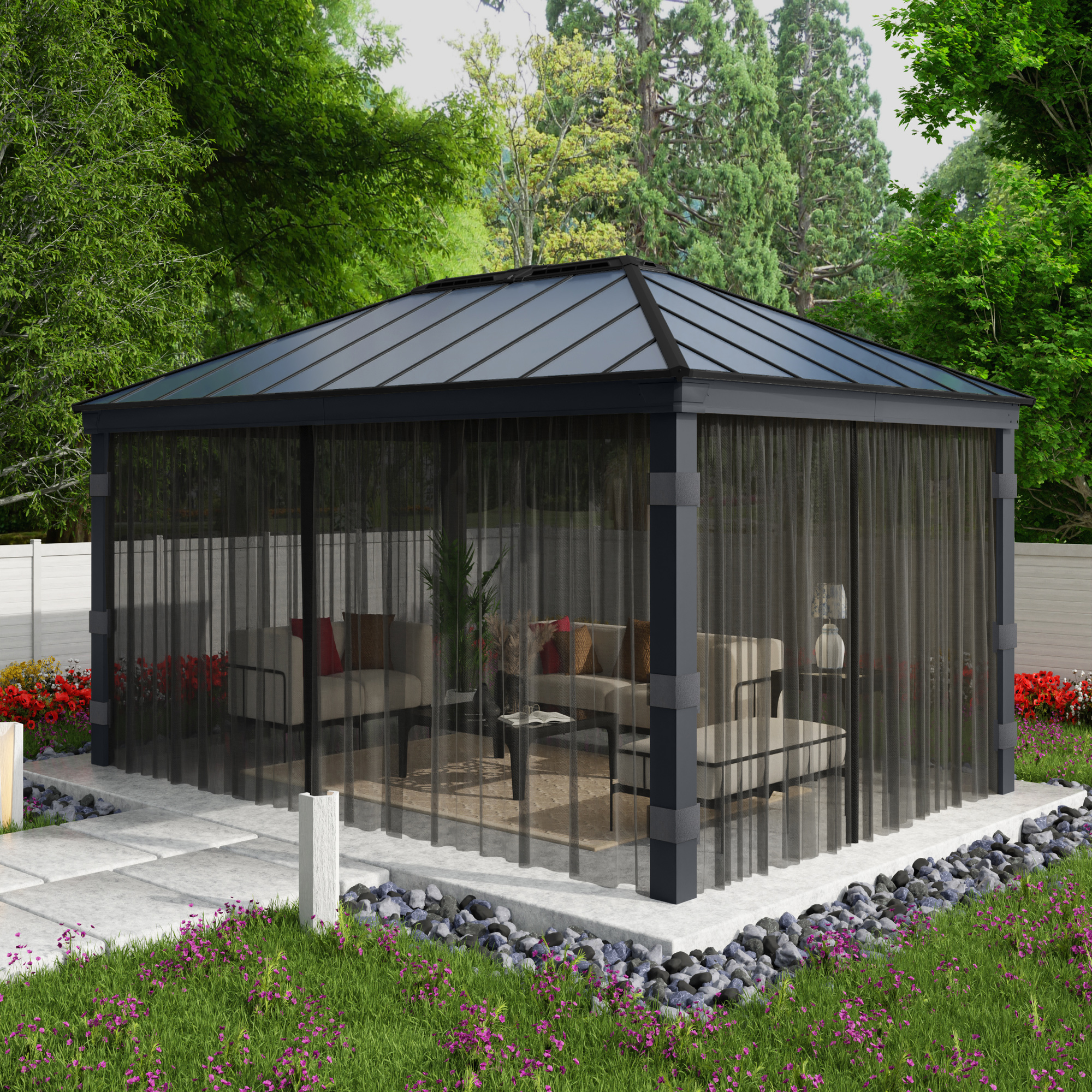 Myggnetting Canopia by Palram 4-pk til Dallas Paviljong 4,2X6 m