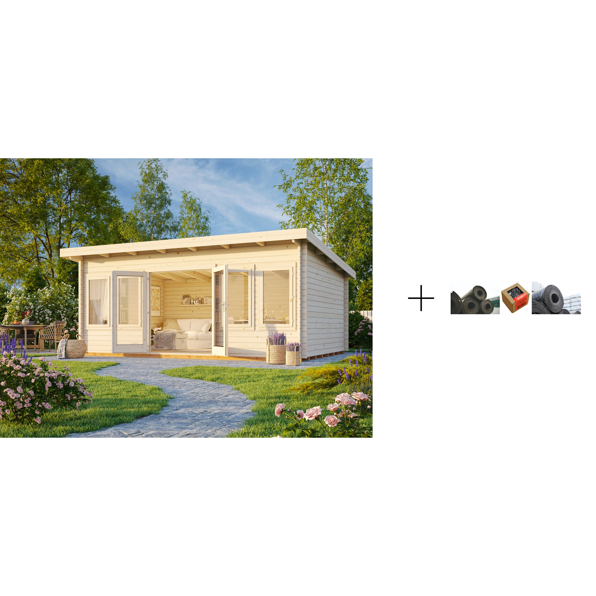 Anneks Palmako Lisa 19,4 m2 med Papp, Spiker og SBS Takbelegg