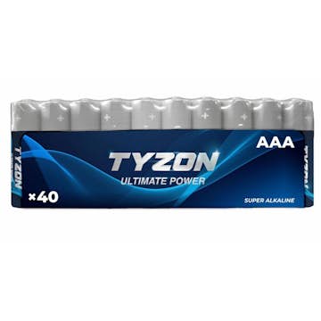 Batterier Tyzon Alkaliske AAA 40-pk