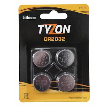 Batterier Tyzon CR2032 Litiumbatterier 4 stk