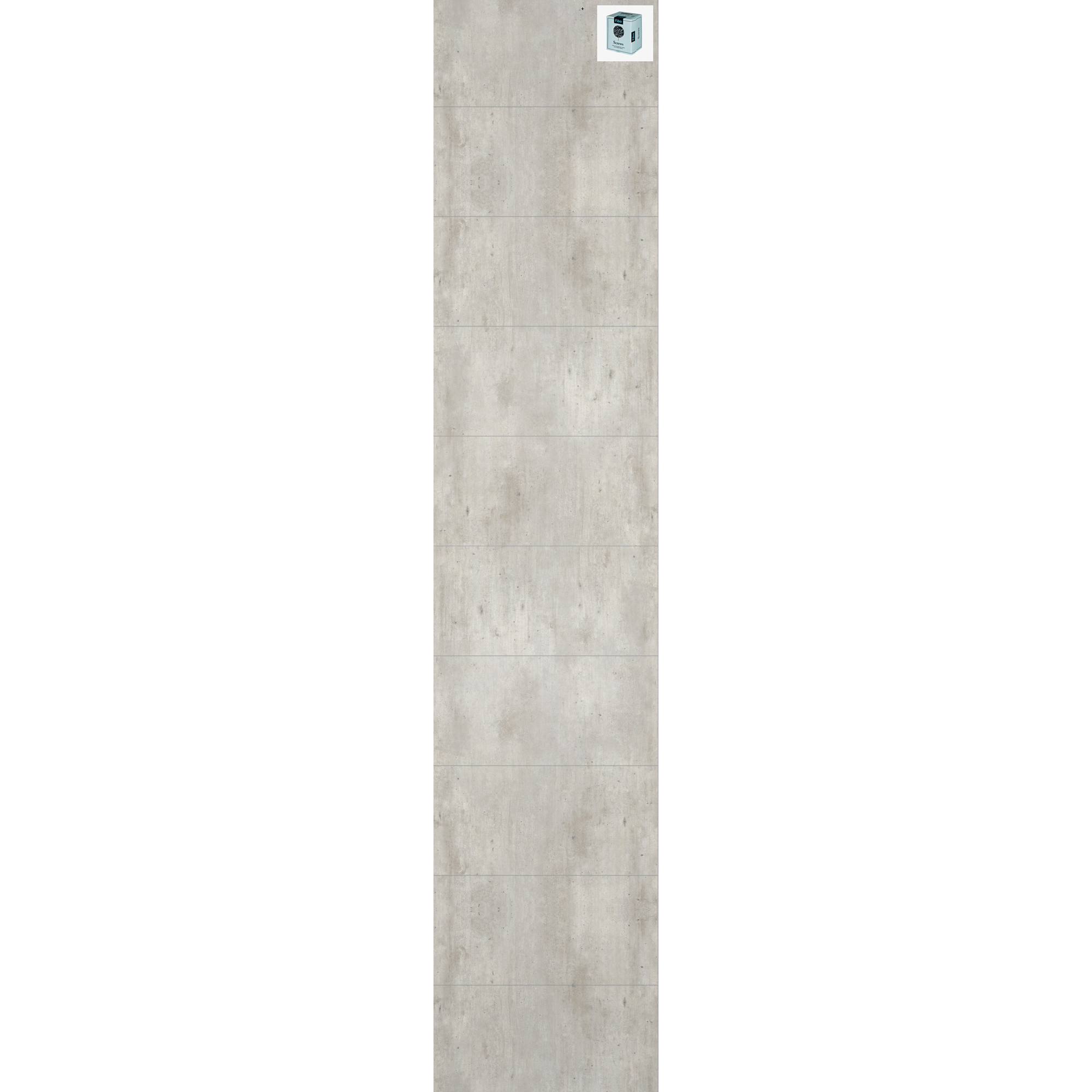 Baderomspanel Fibo 2204-LM6030 Cracked Cement med Monteringsskruer