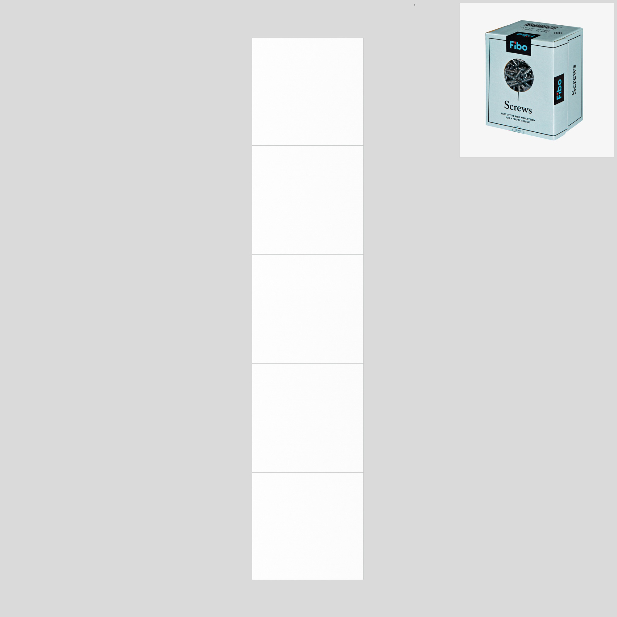 Baderomspanel Fibo 3091-LM6060 Denver White med Monteringsskruer