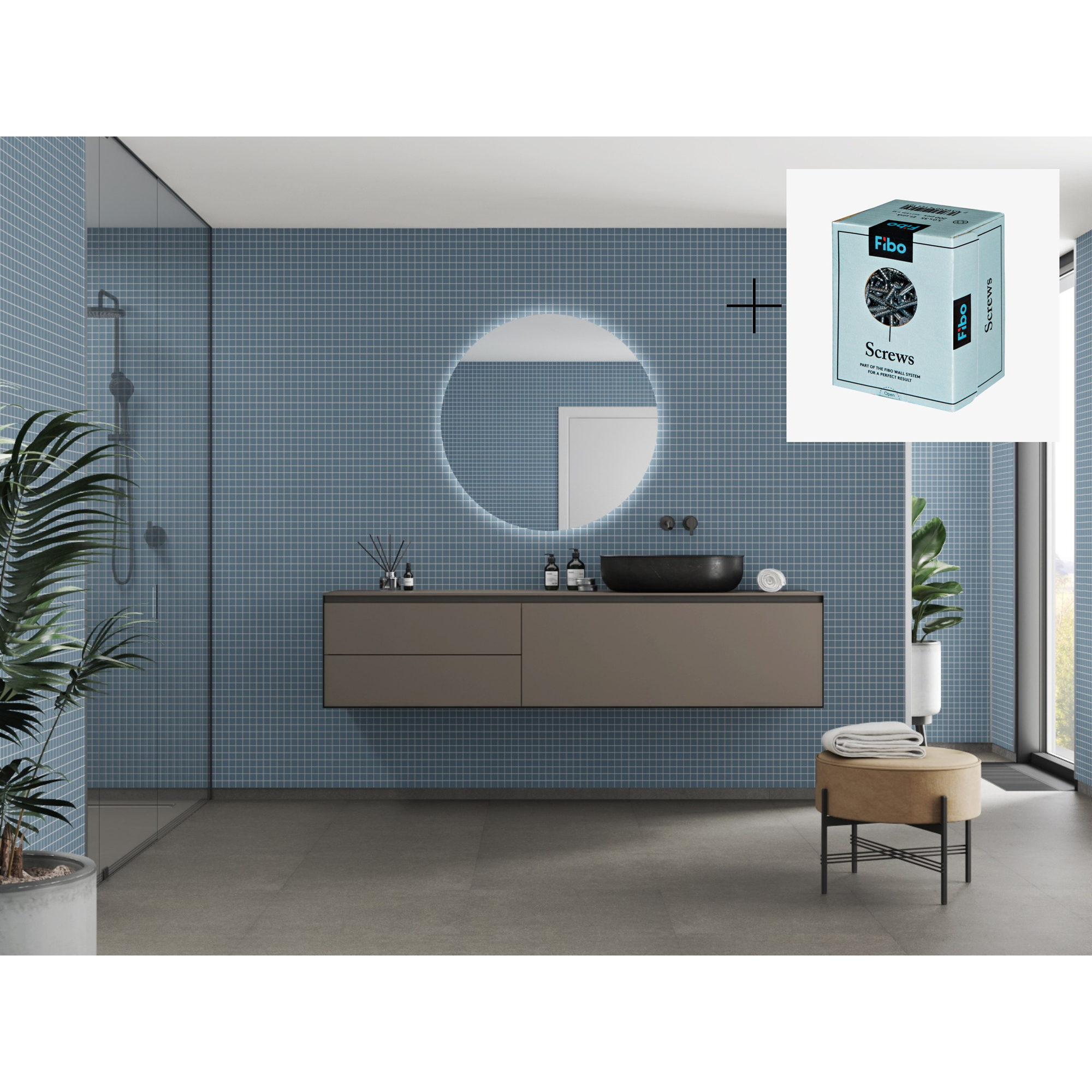 Baderomspanel Fibo 1412-LM6060 Avalon Pine med Monteringsskruer