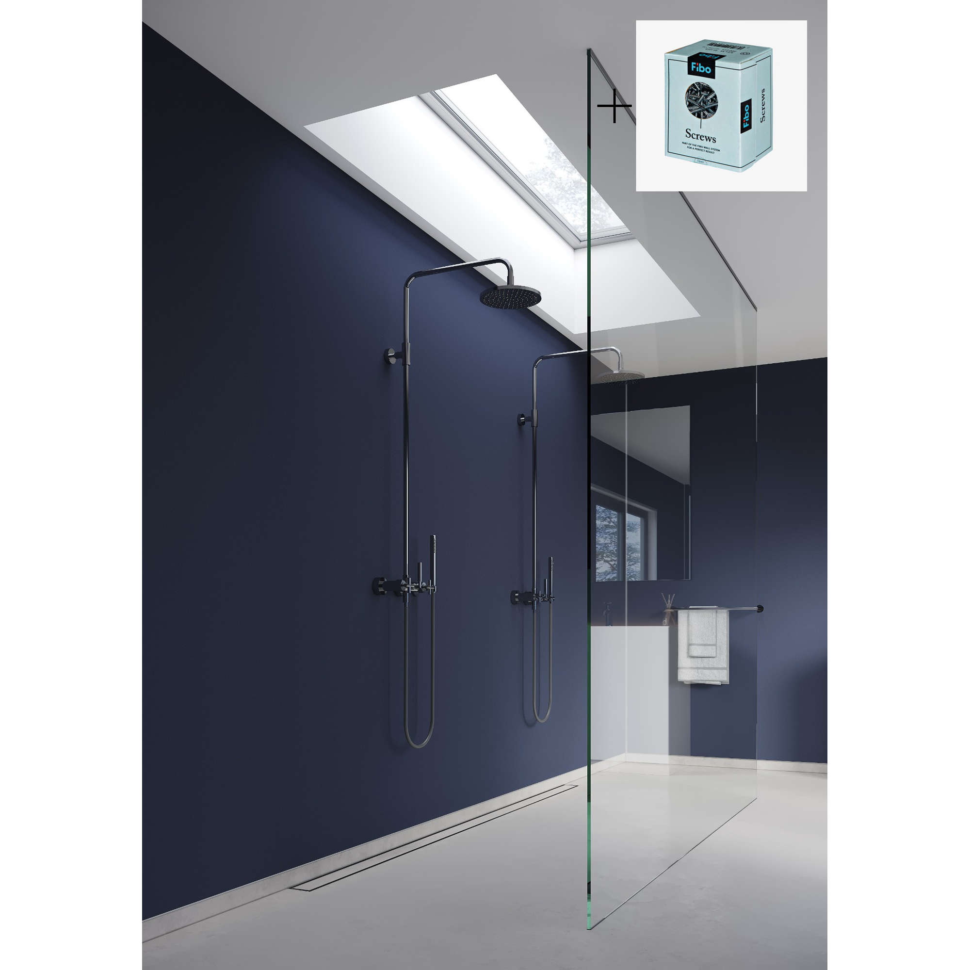 Baderomspanel Fibo 5746 Grey Sand med Monteringsskruer