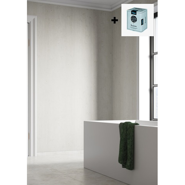 Baderomspanel Fibo 6274-M10 Dusty Blue med Monteringsskruer