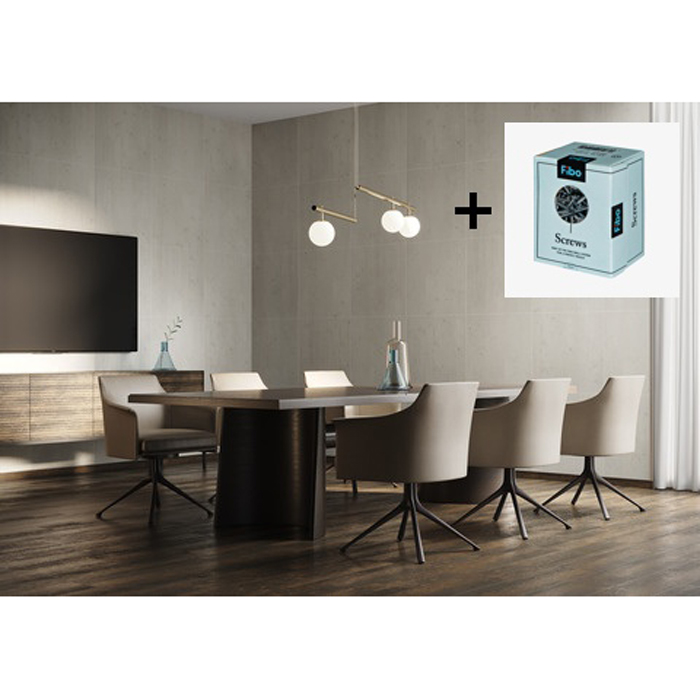 Baderomspanel Fibo 6274-M6015 Dusty Blue med Monteringsskruer