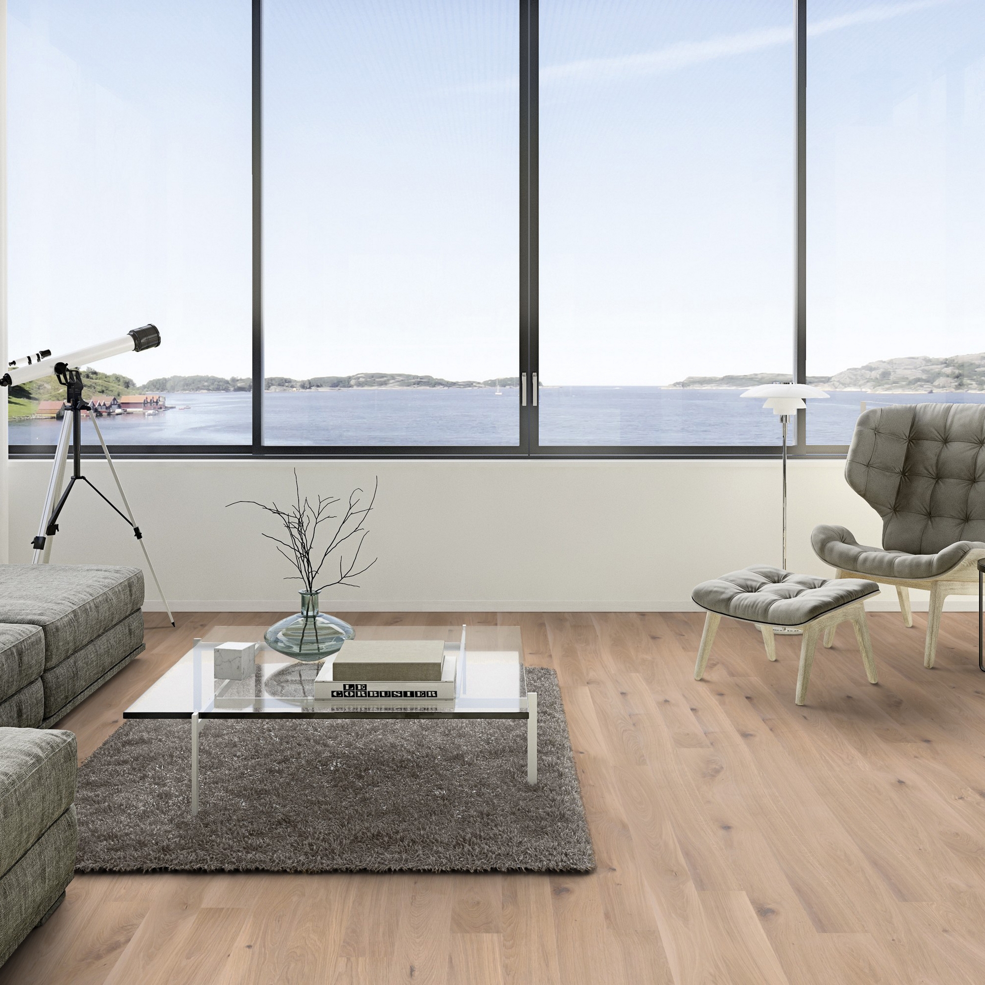 Parkett Boen Eik Vivo Hvit Matt 1-Stav