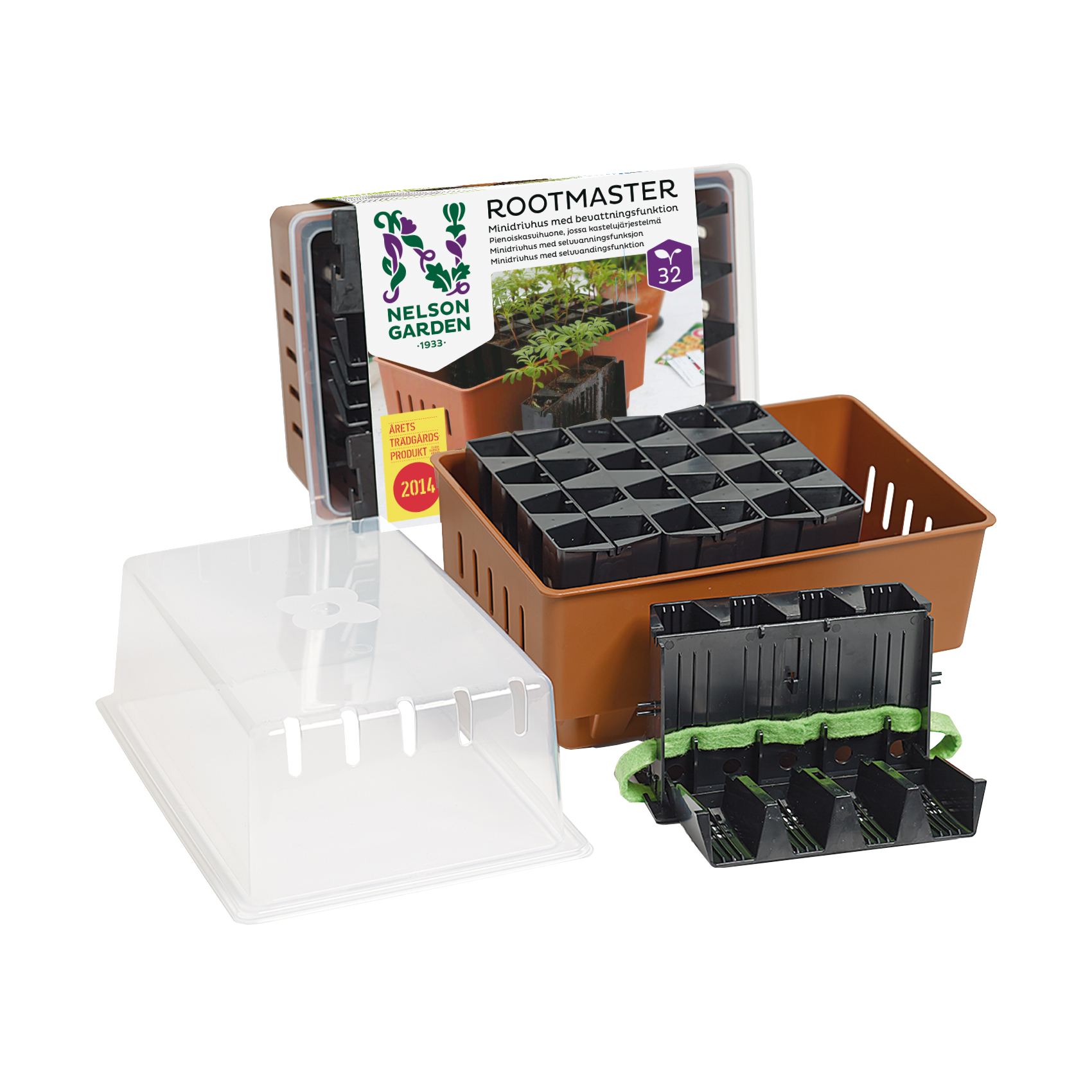 Minidrivhus Nelson Garden Rootmaster Brun