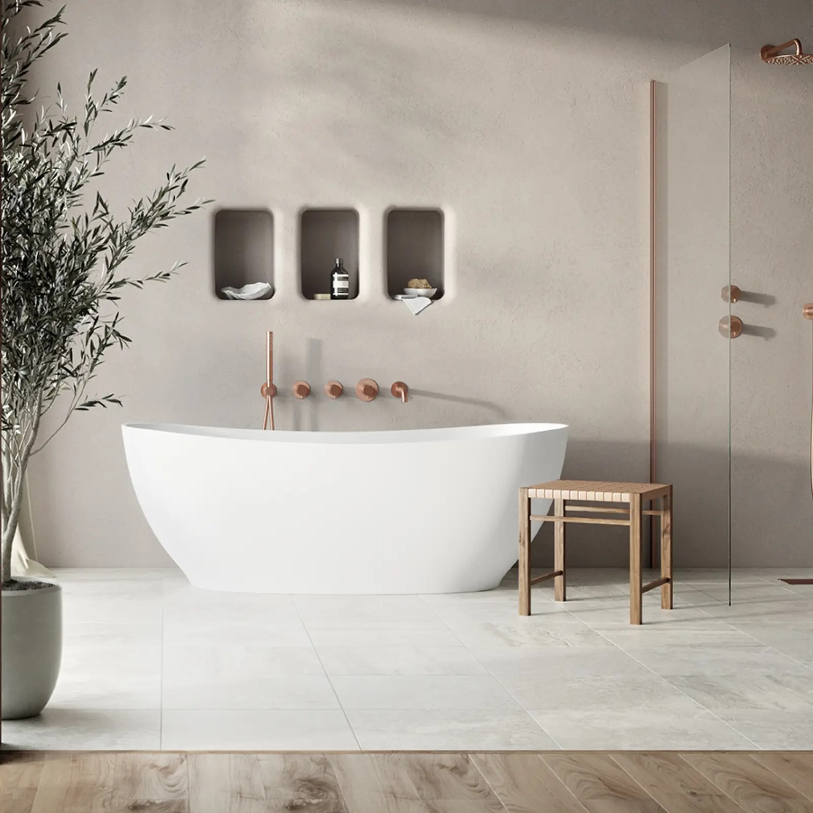 Badekarbatteri Damixa Silhouet BS2 Innbygging