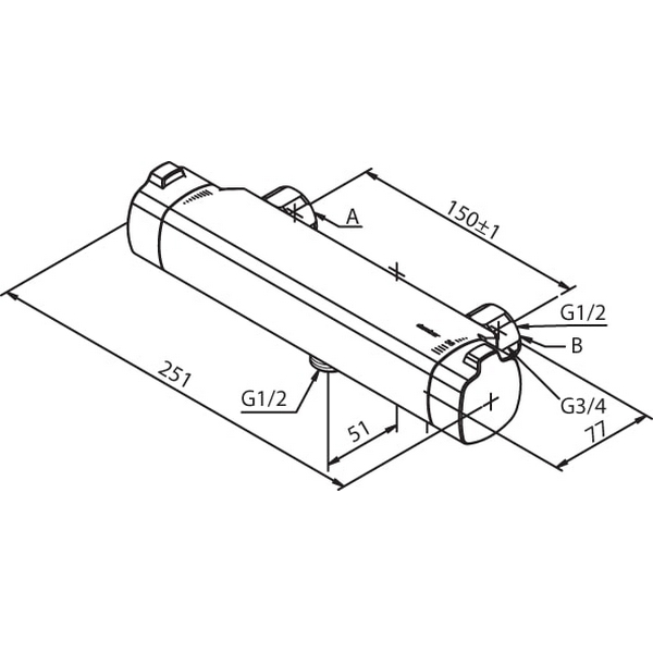 Dusjbatteri Damixa Pine