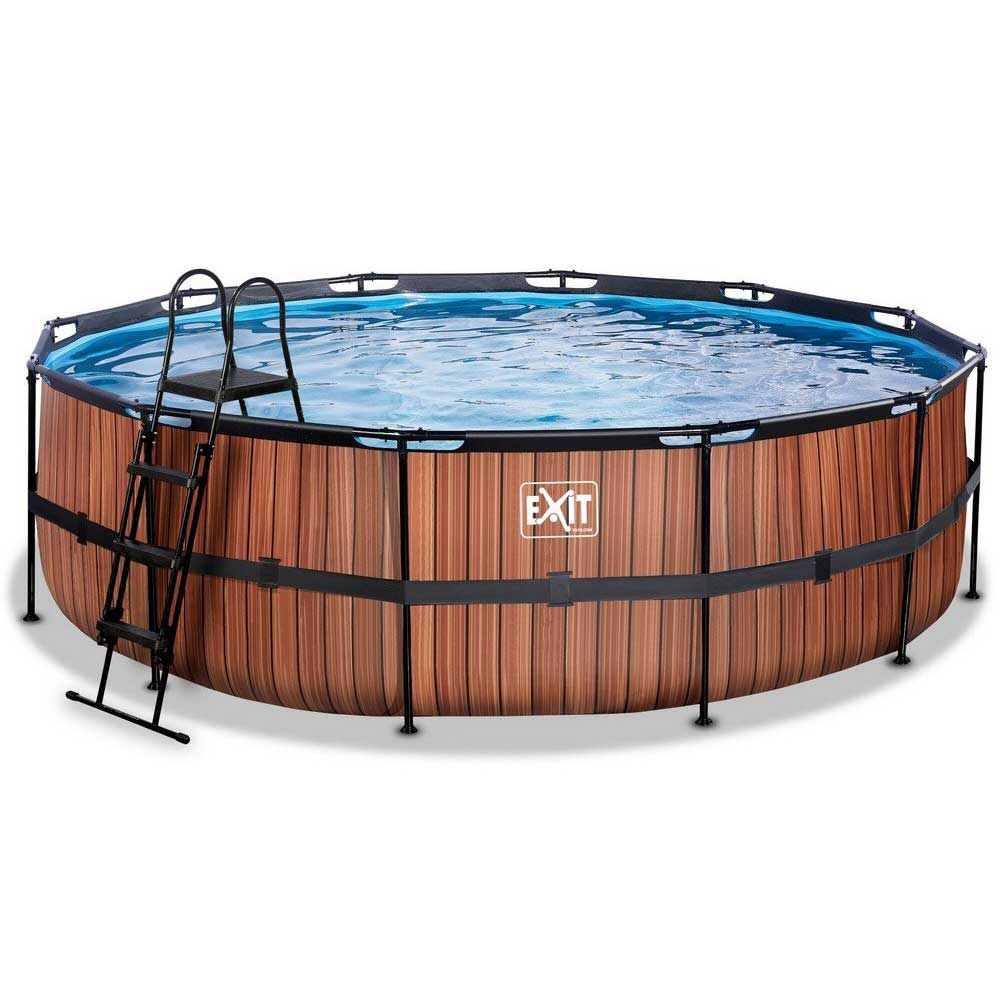 Pool Exit Toys Ø488x122 cm Med Filterpump Brun